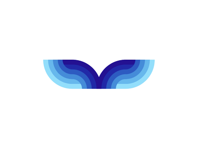 Waves Logo - Whale tail / sea waves, logo design symbol by Alex Tass, logo