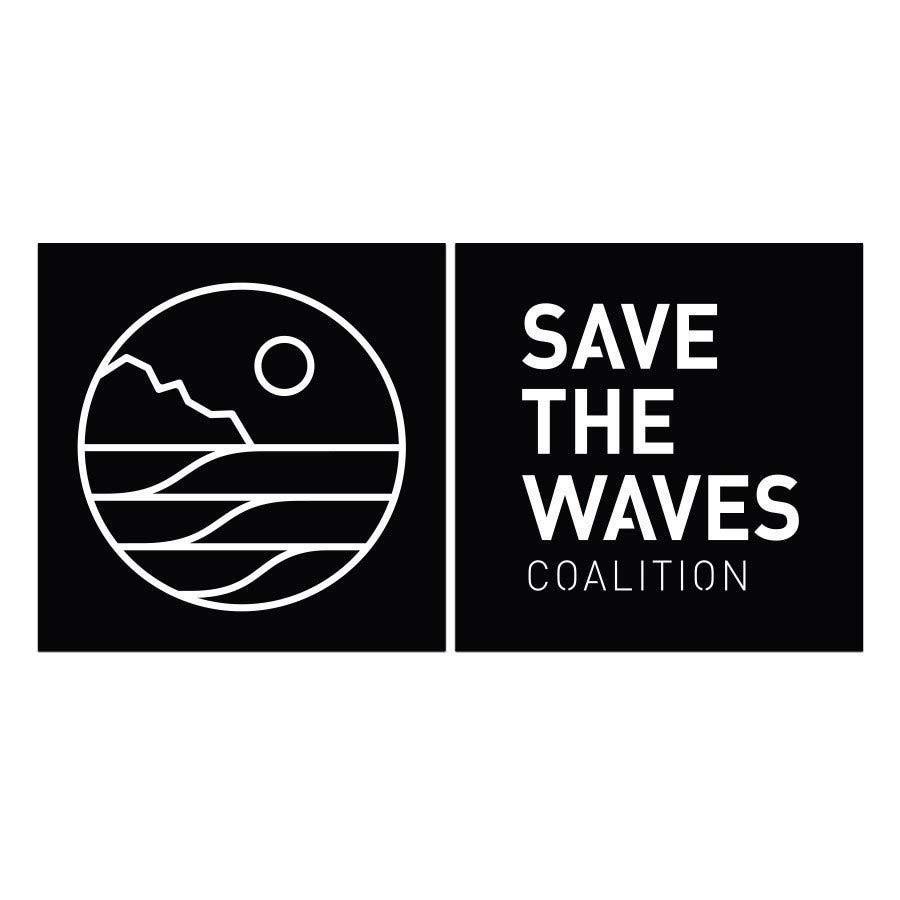 Waves Logo - Save The Waves - Save The Waves' Sticker - Black – Save The Waves Store