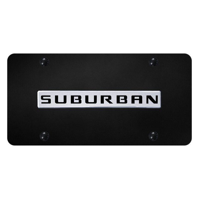 Suberban Logo - Autogold® - License Plate with 3D Suburban Logo
