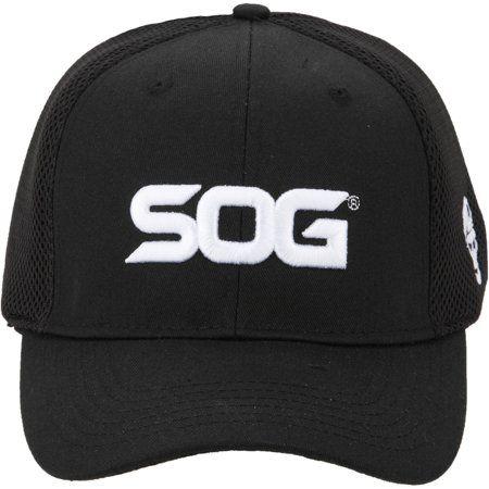 SOG Logo - SOG Logo Black Tactical Cap, Stretch Fit