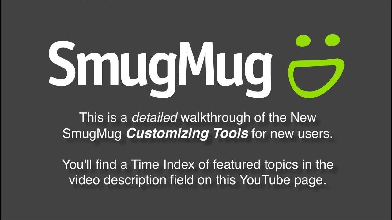 SmugMug Logo - New SmugMug: How to Design & Customize Walkthrough - YouTube