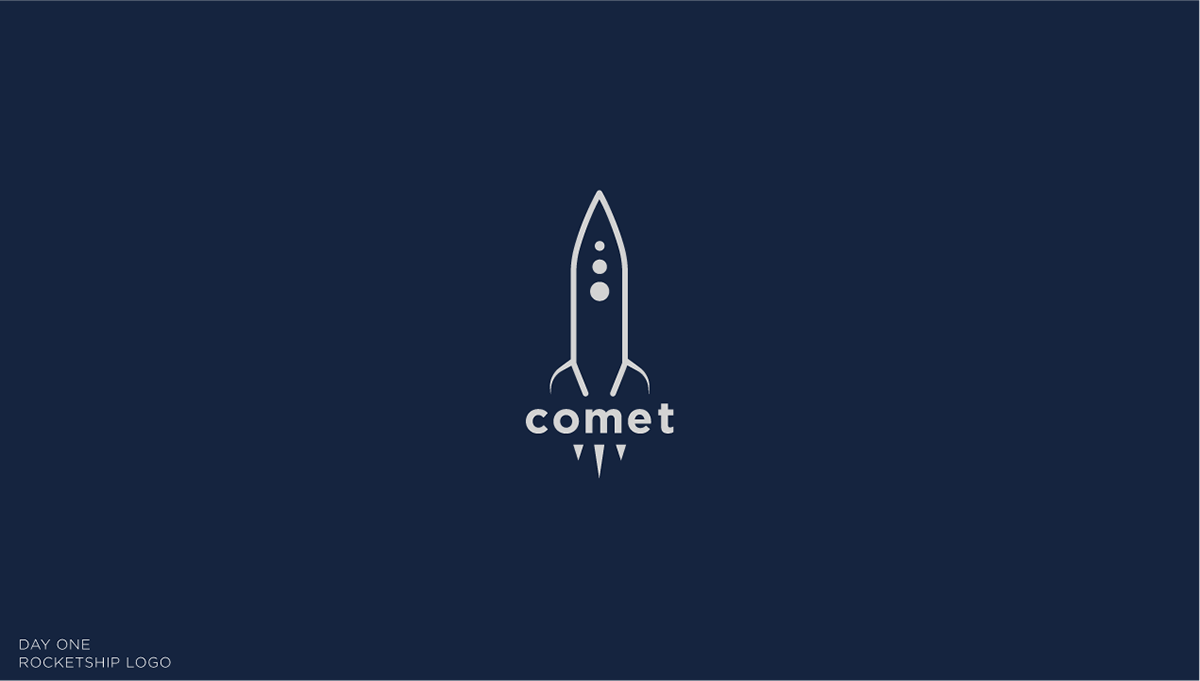 Rocketship Logo - Rocketship Logo: Comet on Behance