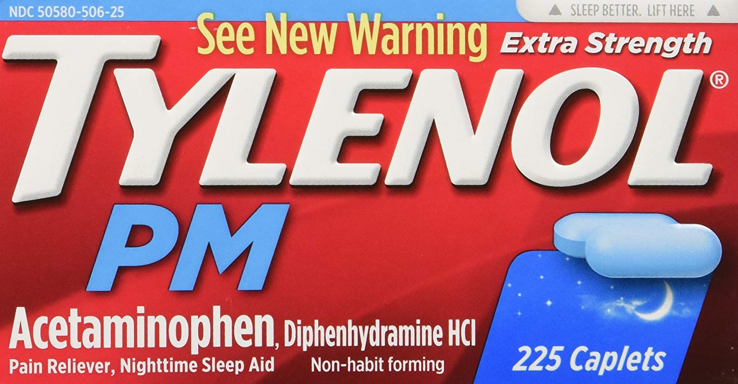 Tylenol Logo - Tylenol PM Extra Strength Pain Reliever + Sleep Aid, 225