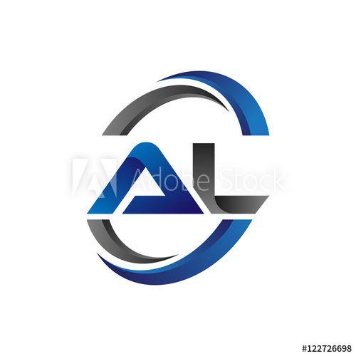 Al Logo - Simple Modern Initial Logo Vector Circle Swoosh al this stock