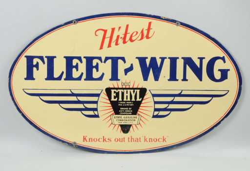 Fleetwing Logo - Hi Test Fleet Wing With Ethyl Logo Sign