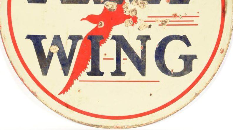 Fleetwing Logo - Fleet Wing Gasoline Sign DSP 48x48