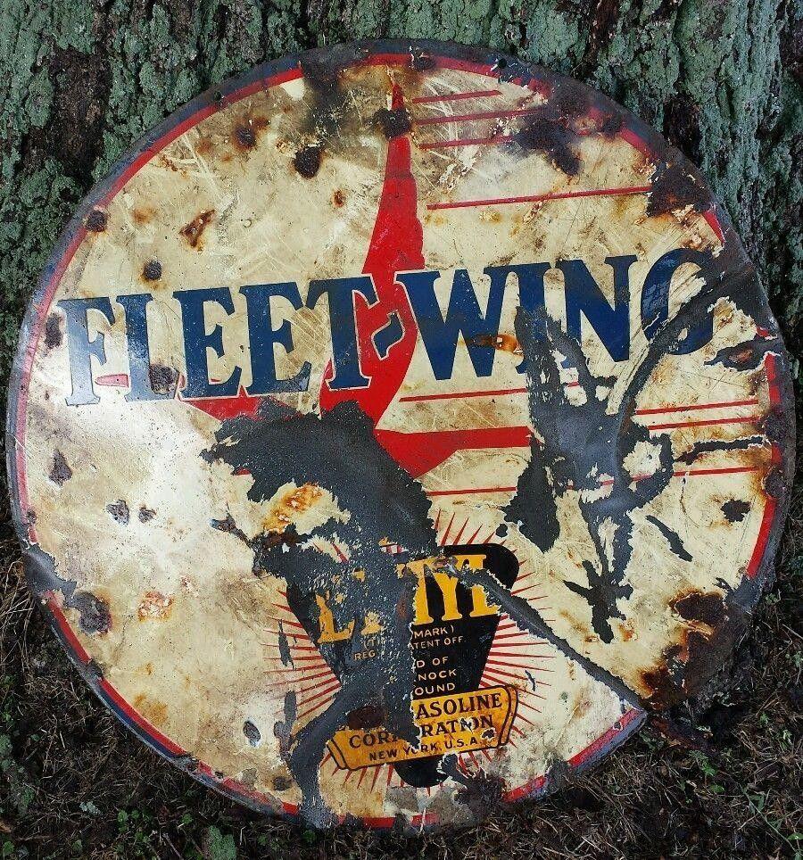 Fleetwing Logo - Fleet wing with ethylene logo vintage porcelain sign