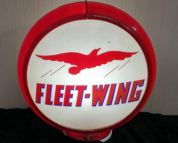 Fleetwing Logo - Fleet Wing Gas Pump Globe Plastic Body. Christys Of Indiana