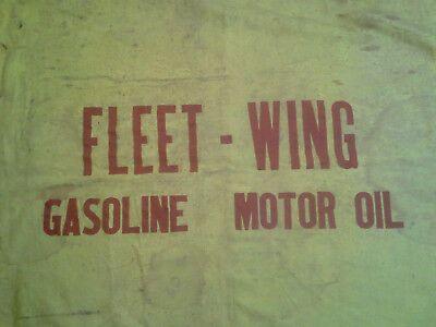 Fleetwing Logo - VTG FLEET WING FLEET Wing Gasoline Oil Linen Cloth Fender Cover ? No