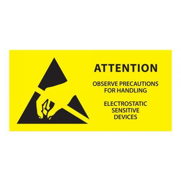 Caution Logo - ESD Cautions Labels | Antistatic Labels | Antistat ESD Protection