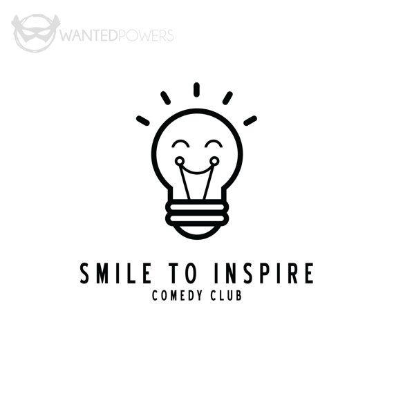 Laugh Logo - Lightbulb Inspiration Logo - Custom Pre-Made Logo Design - Small ...