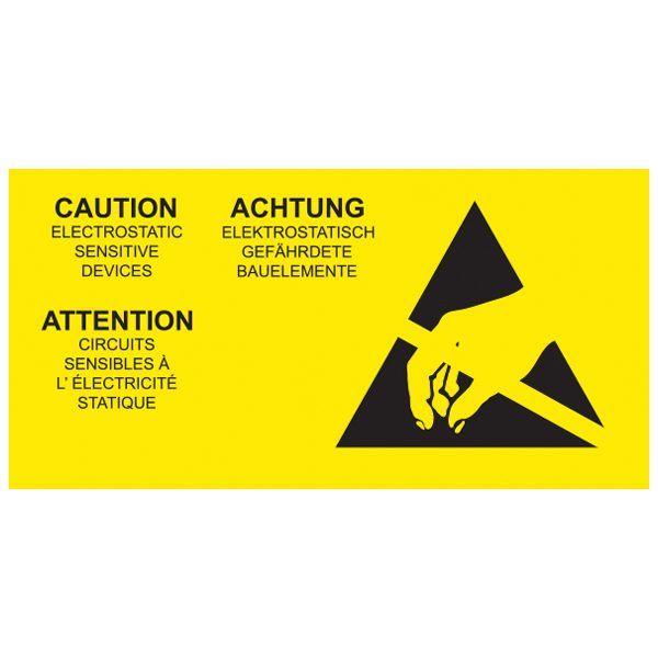 Caution Logo - ESD Caution Label Language ESD Protection