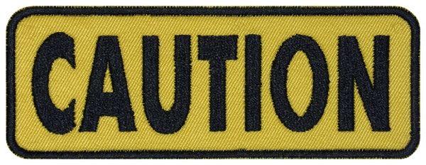 Caution Logo - Caution logo strip embroidery patch