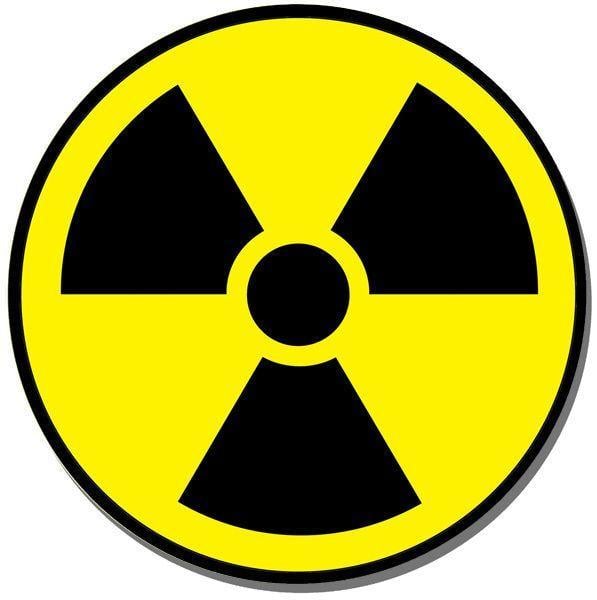 Caution Logo - Radiation Danger Symbol Round Mouse Mat. Radioactive Nuclear