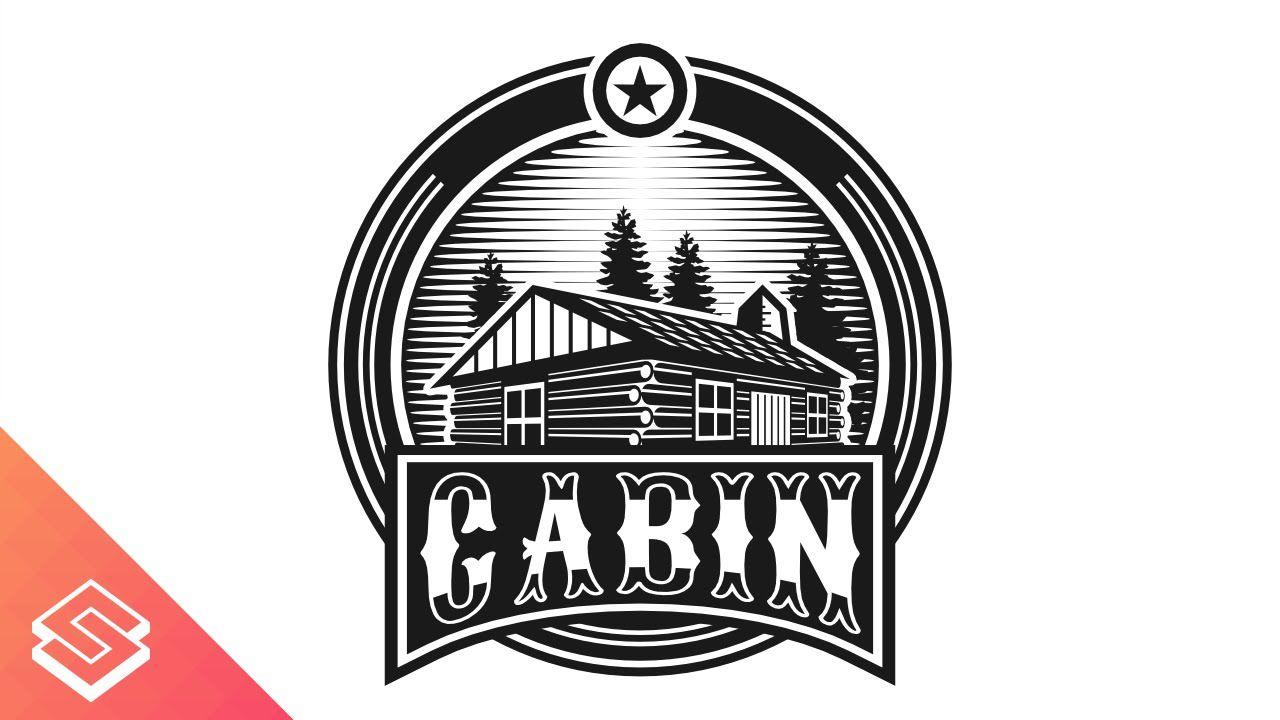 Cabin Logo - Logo Design Time Lapse in Inkscape - Log Cabin - YouTube