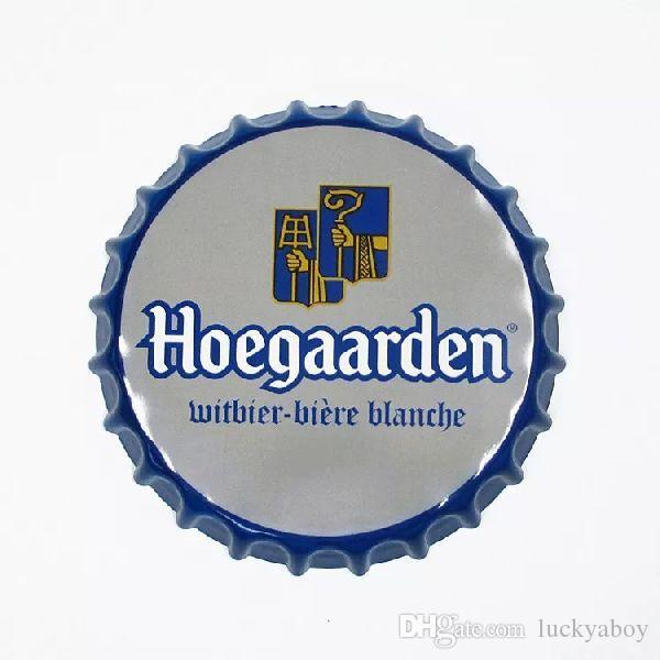 Hoegaarden Logo - Satın Al Hoegaarden Bira Yuvarlak Şişe Kapağı Bağbozumu Kalay ...