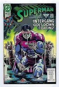 Intergang Logo - SUPERMAN #60 Intergang goes down fighting! (DC Comics 1991)*VF+ M/NM ...