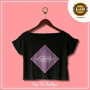 Flume Logo - FLUME Never Be Like You FLUME logo TOUR SHIRT Crop Top Tee Women T ...