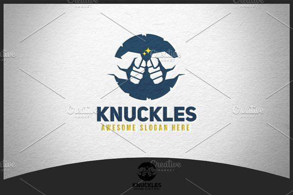 Knuckles Logo - Knuckles Logo Logo Templates Creative Market