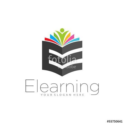 eLearning Logo - E learning simple elegant logo icon