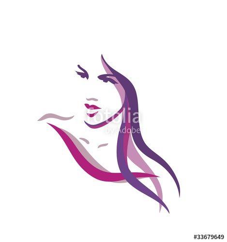 Woman Logo - Beautiful Woman Logo Stock Image And Royalty Free Vector Files