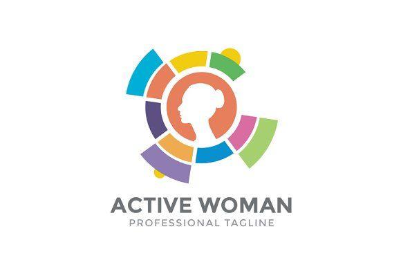 Woman Logo - Active Woman Logo ~ Logo Templates ~ Creative Market