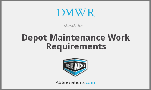 Dmwr Logo - DMWR - Depot Maintenance Work Requirements