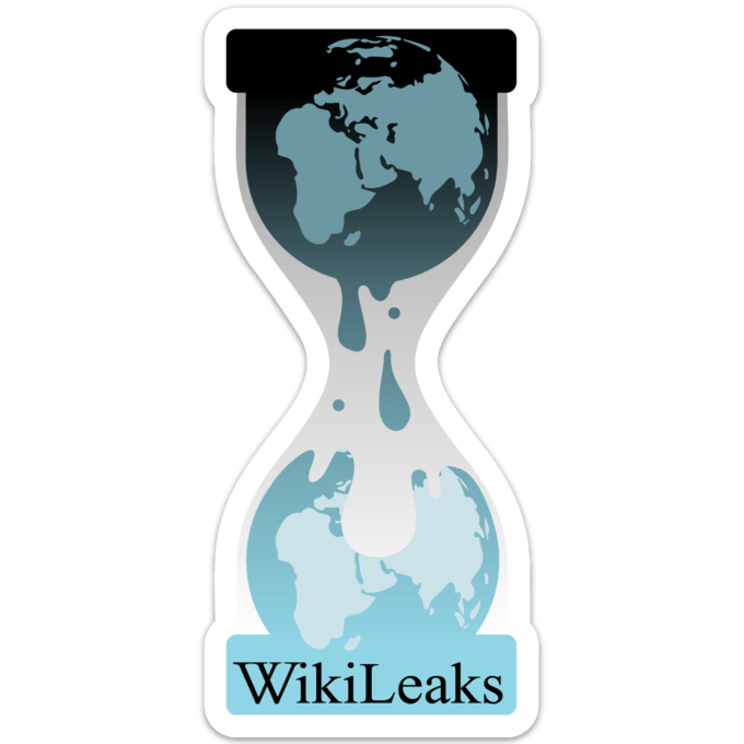 Hourglass Logo - WikiLeaks Hourglass Logo Bumper Sticker – WikiLeaks Shop