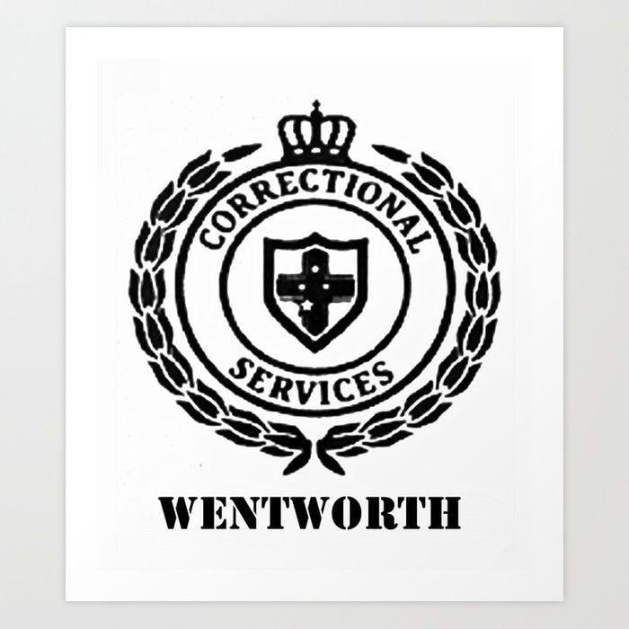 Wentworth Logo - Wentworth Logo Black on White Art Print