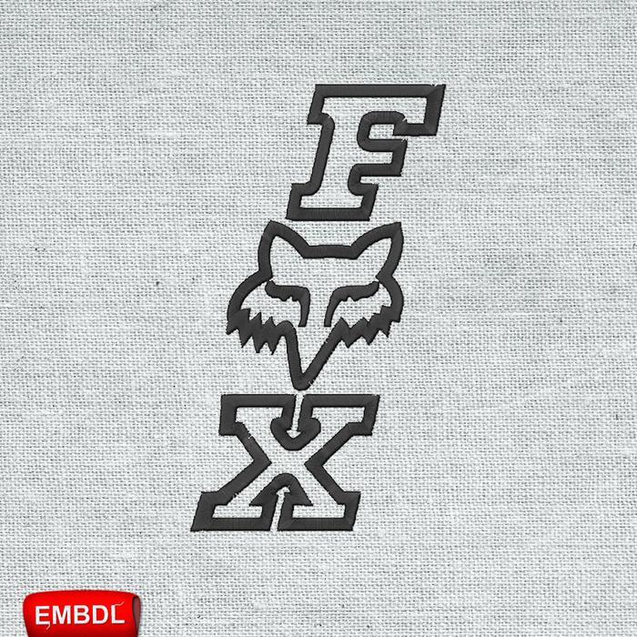 Vertical Logo - Fox Vertical Logo Embroidery Design