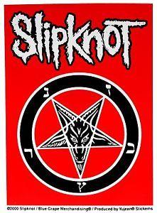 Satan Logo - Sticker Slipknot Band Name Logo & Church of Satan Symbol Heavy Metal ...