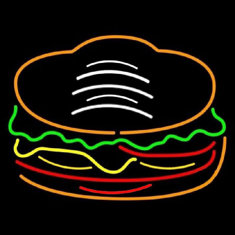 Greenburger Logo - Red Green Burger Logo Neon Sign