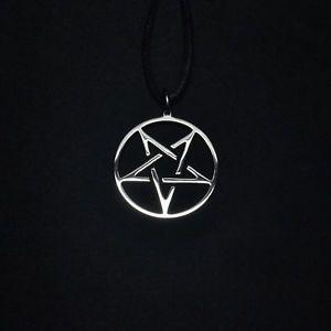 Satan Logo - Inverted Pentagram Pendant Pentacle Necklace Logo Symbol Satan | eBay