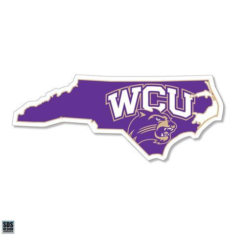 WCU Logo - WCU Purple State Logo Decal – Ultimate Sports Apparel