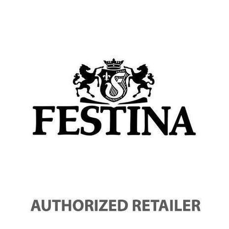 Festina Logo - Festina Retro Chronograph 42mm Black Leather Band Men's Watch F6855