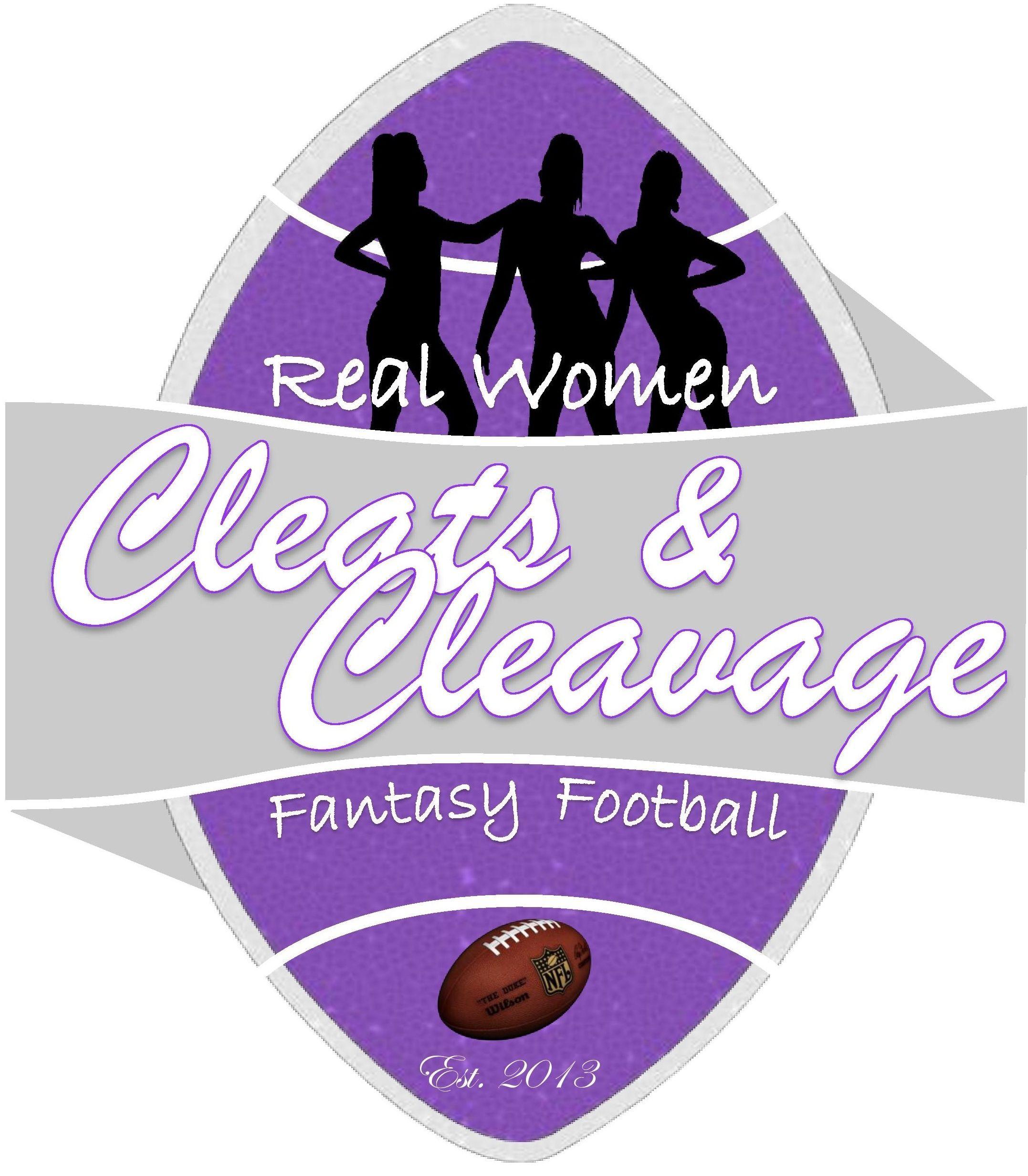 Cleats Logo - Logo Cleats & Cleavage Girls Fantasy Football League. Dashing