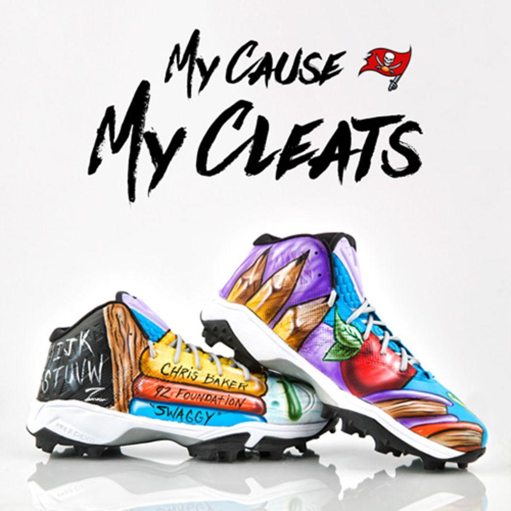 Cleats Logo - NFL Auction | MY CAUSE MY CLEATS - Buccaneers Chris Baker CUSTOM ...