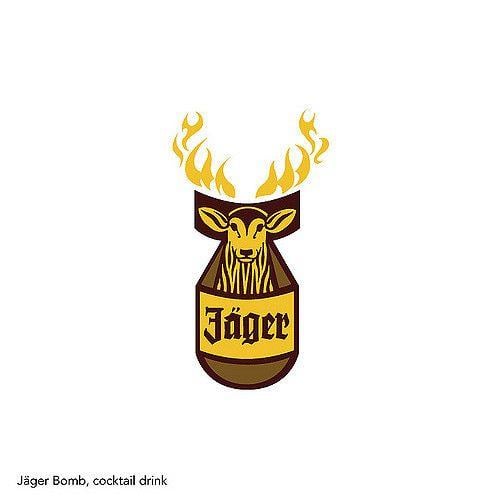 Jager Logo - Jäger Bomb Logo. If Jägermeister decided to brand the popul