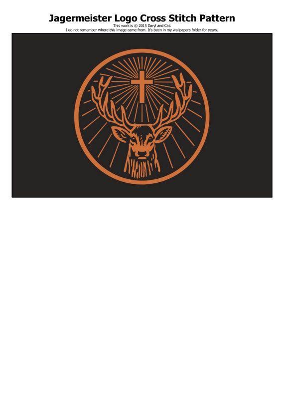 Jager Logo - Instant Download Jager Logo Jagermeister by DarylandCatStitches ...