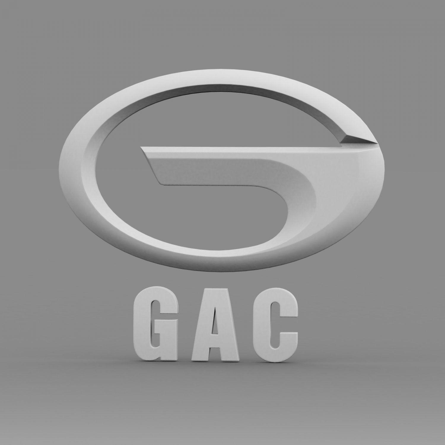 GAC Logo - Gac logo 3D Model in Parts of auto 3DExport