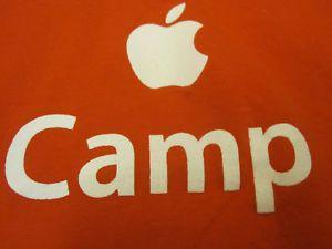 iMac Logo - APPLE CAMP IPod IMac IPhone T SHIRT Orange Medium Tee Logo MD M