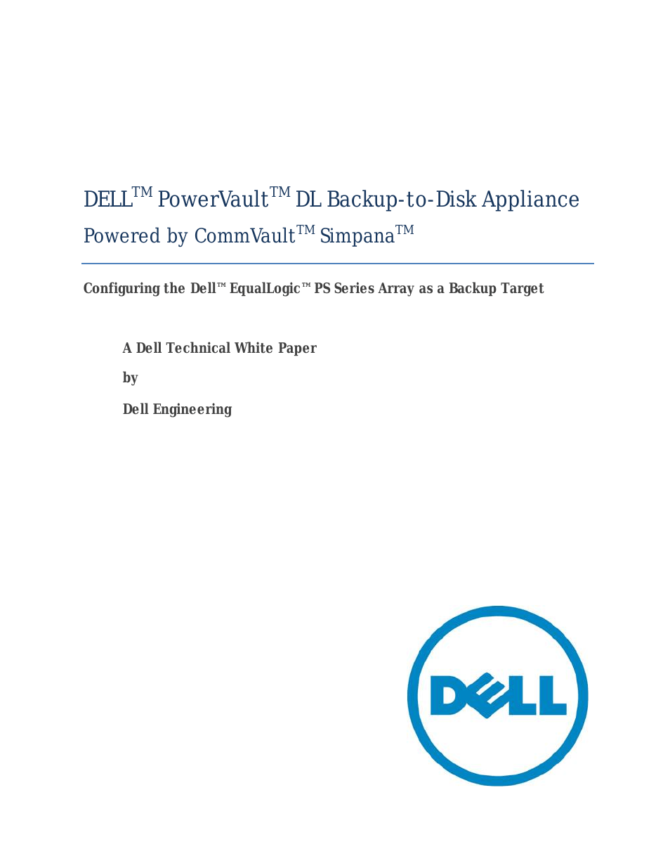 EqualLogic Logo - Dell Equallogic PS6000 User Manual | 10 pages | Also for: Equallogic ...