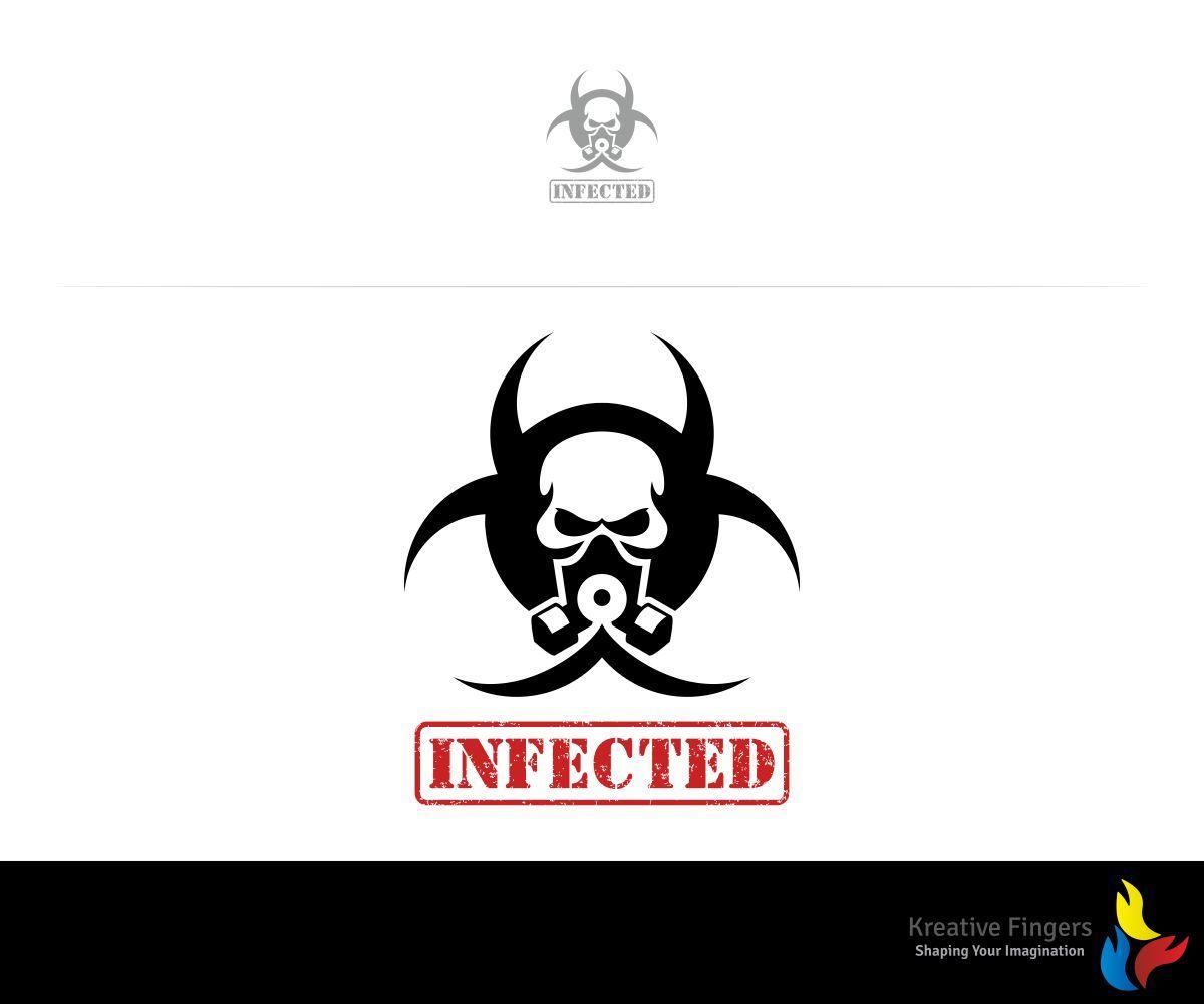 Infected Logo - Bold, Masculine, It Company Logo Design for 'INFECTED' in stamped