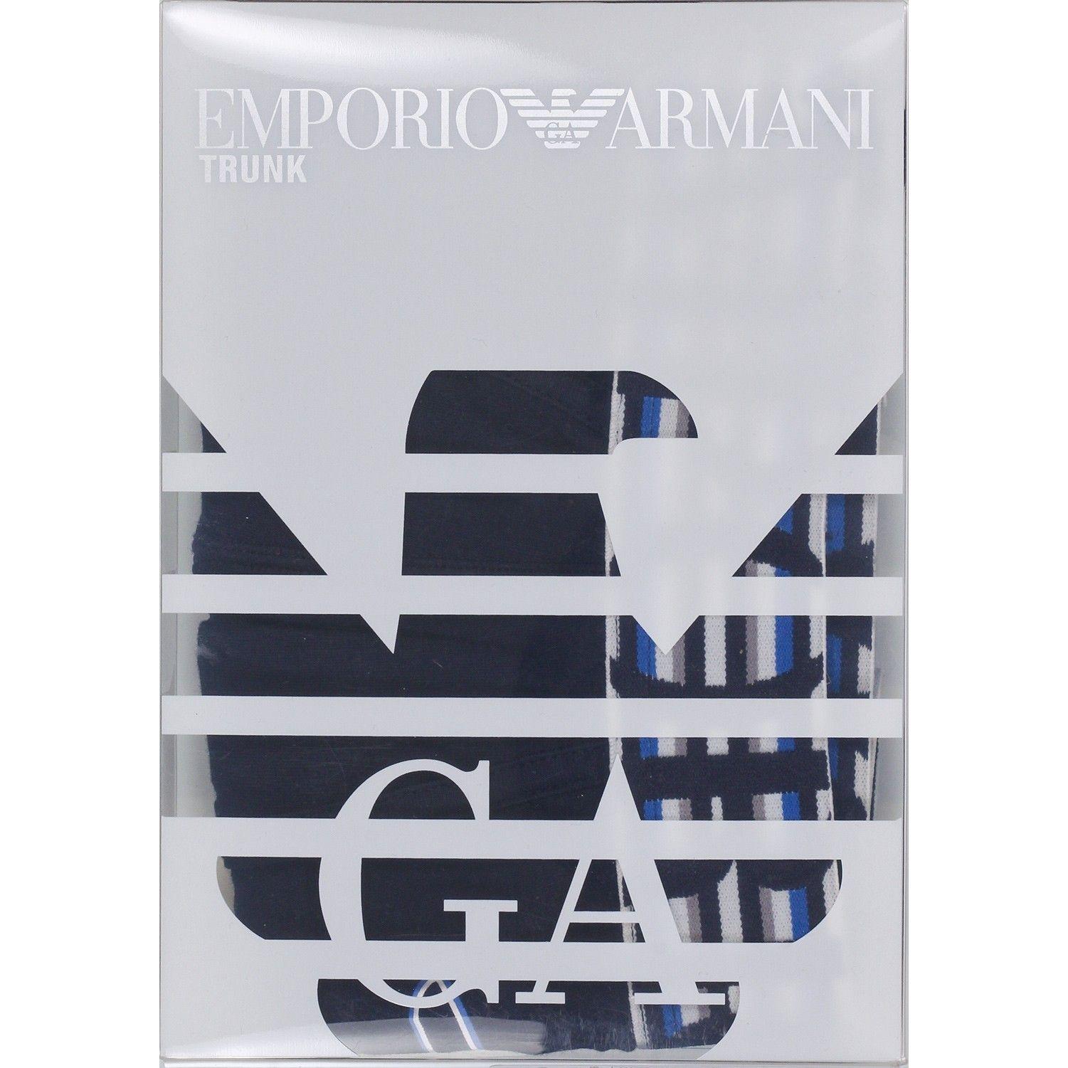 Stretch Logo - Emporio Armani Stretch Logo Trunks in Blue for Men