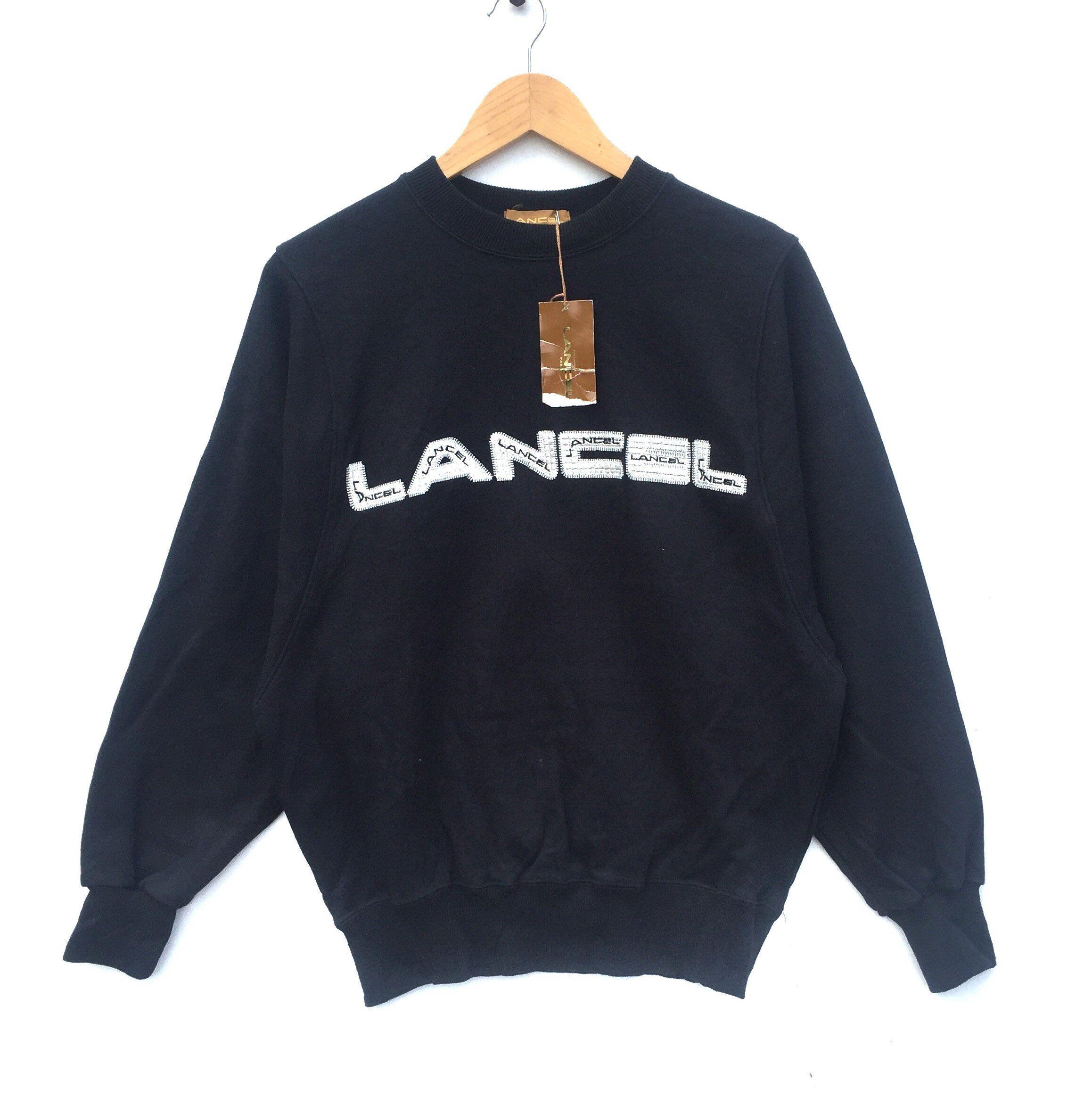 Langol Logo - Lancel Sweatshirt Vintage 90s Embroidery Big Spell Out Logo