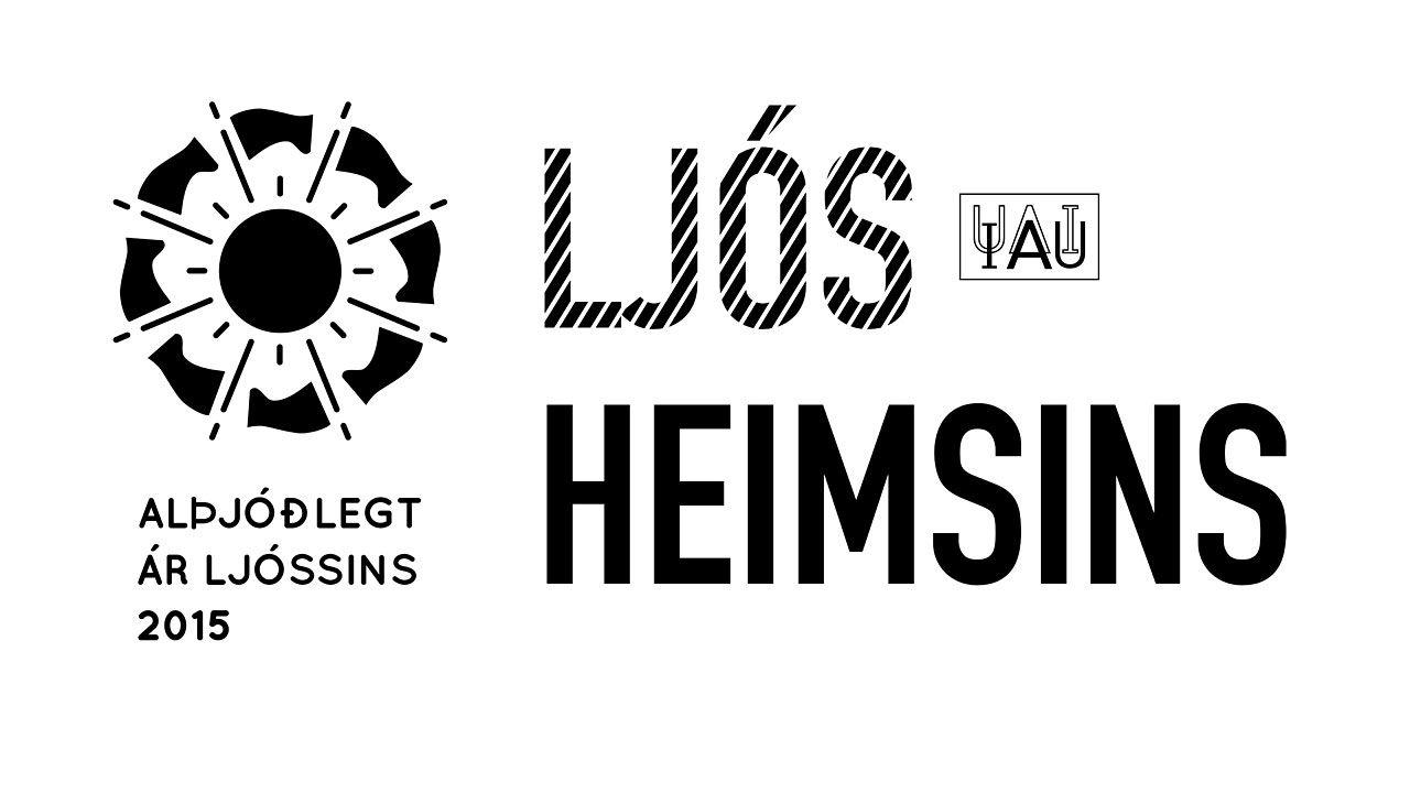 Iau Logo - Cosmic Light Logo (black on white background, Icelandic)