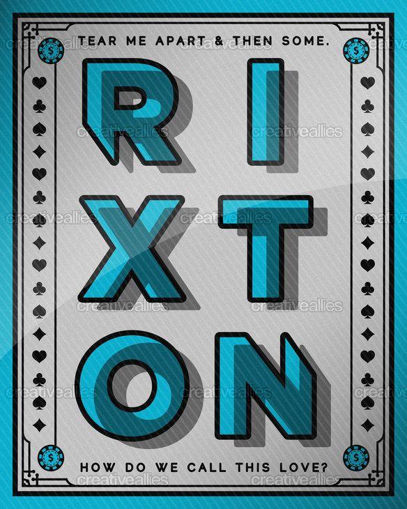 Rixton Logo - Rixton Poster by Wade Ryan