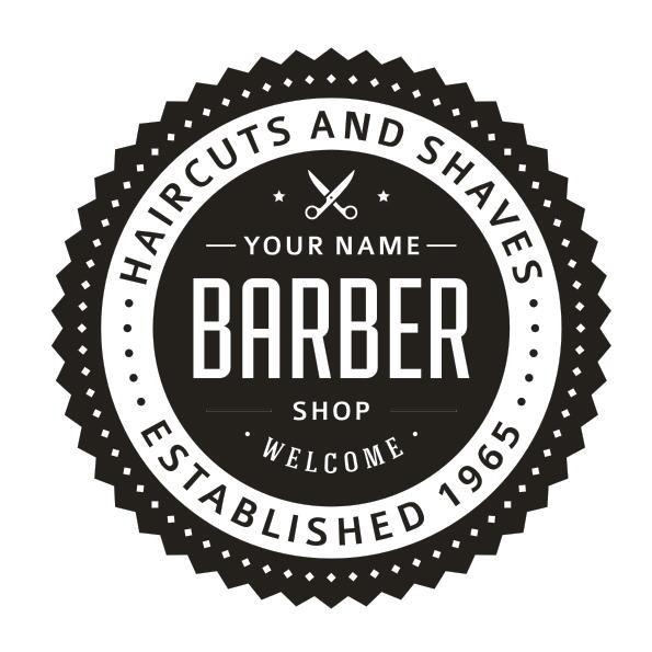 Raspa Logo - Decalque Da Parede Hair Cut Barber shop Raspa Sinal Logotipo Pessoal ...