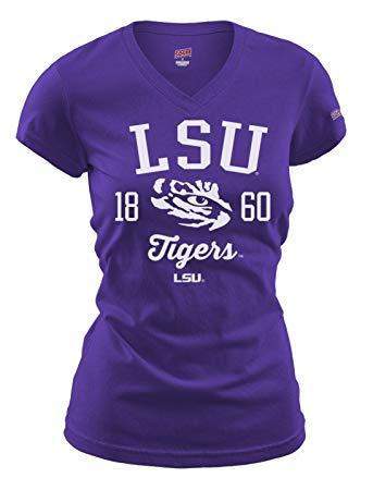 Soffe Logo - Soffe NCAA LSU Tigers Women's Fitted Collegiate Basic Logo V-Neck ...