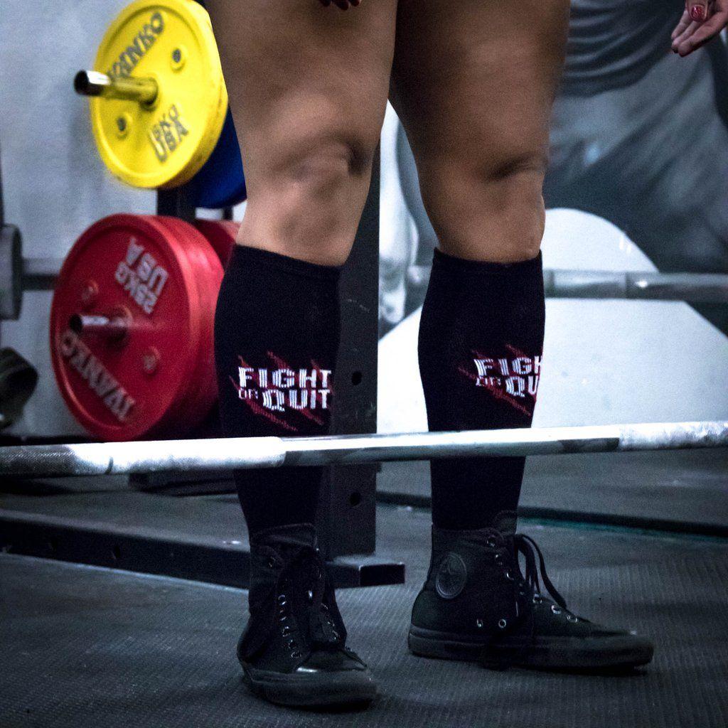 Deadlift Logo - FOQ Logo Deadlift Socks – Fight or Quit